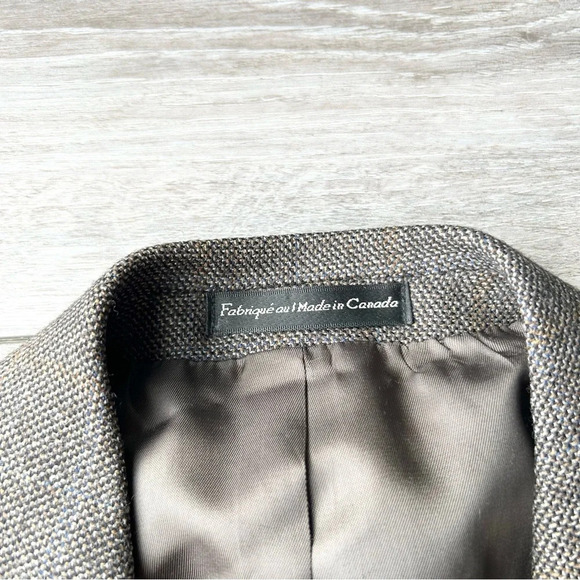 Vintage Lineage Union Made Pure Wool Tweed Blazer Made in Canada - Picture 5 of 16